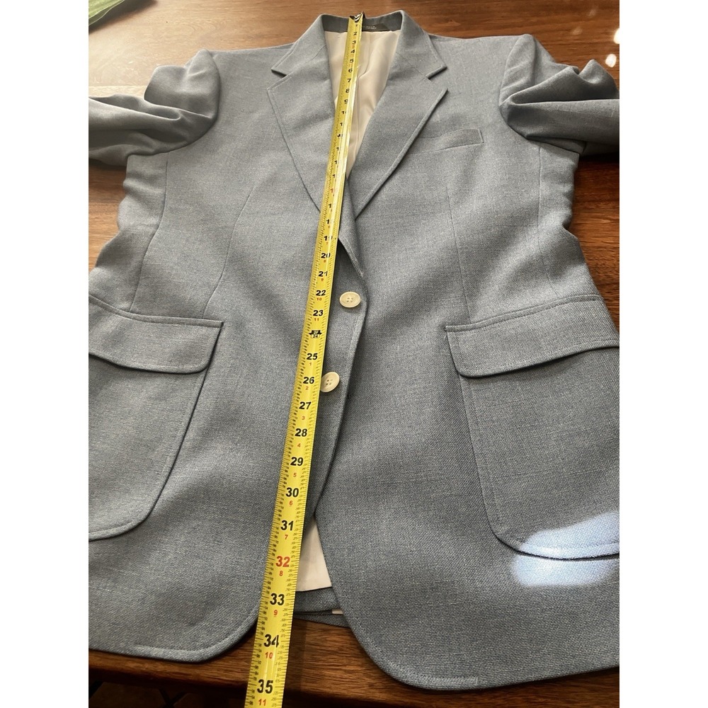 Haggar Men's Sport Coat Blazer Blue 42 Long USA Made Two Button Jacket NWT - Picture 8 of 11